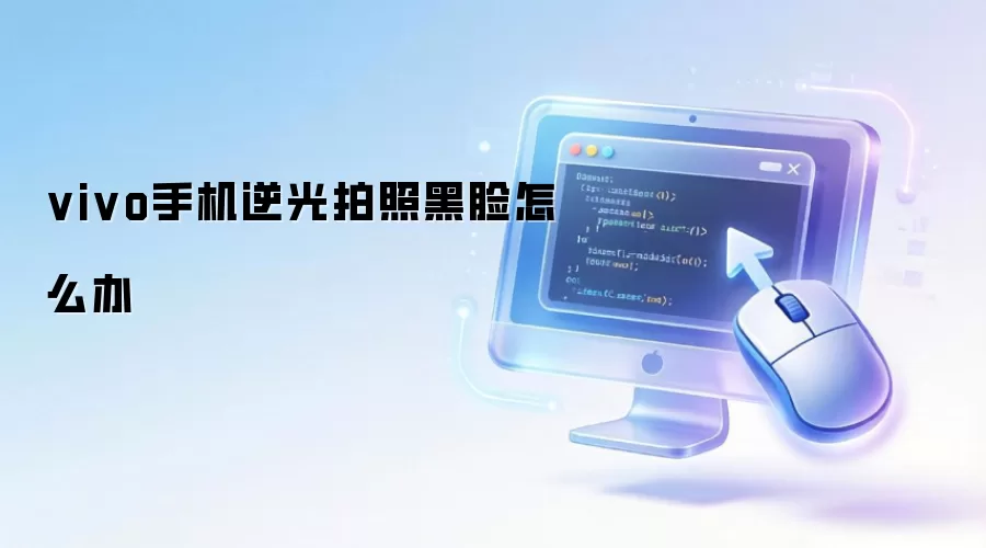 vivo手机逆光拍照黑脸怎么办