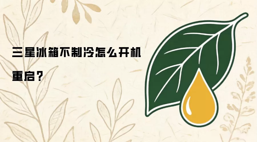 三星冰箱不制冷怎么开机重启？