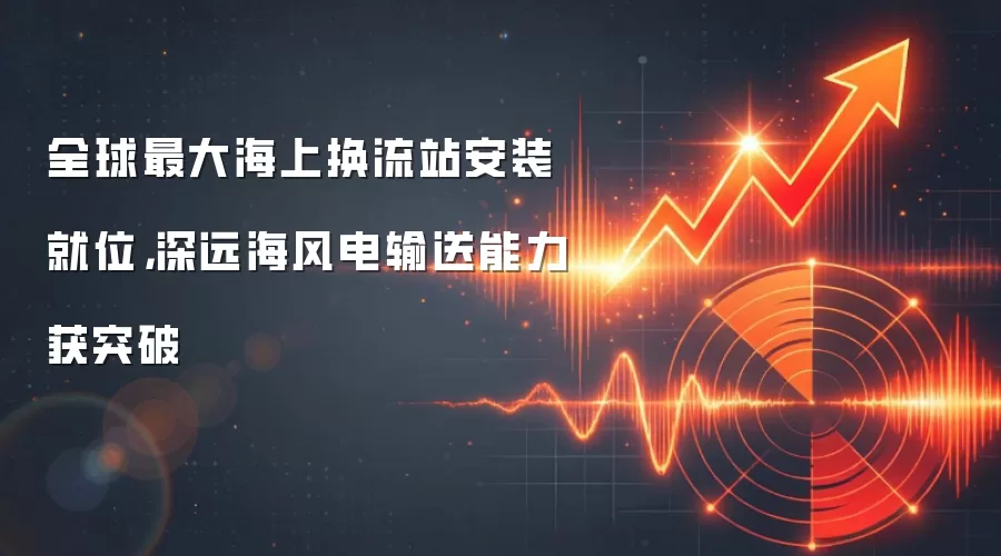 全球最大海上换流站安装就位，深远海风电输送能力获突破