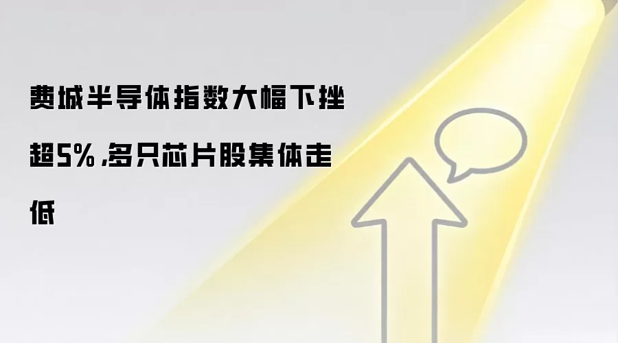 费城半导体指数大幅下挫超5%，多只芯片股集体走低