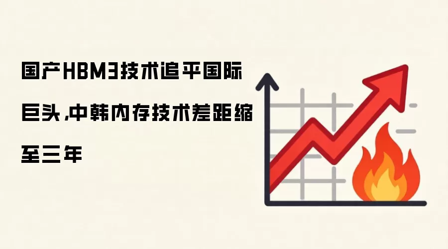 国产HBM3技术追平国际巨头，中韩内存技术差距缩至三年