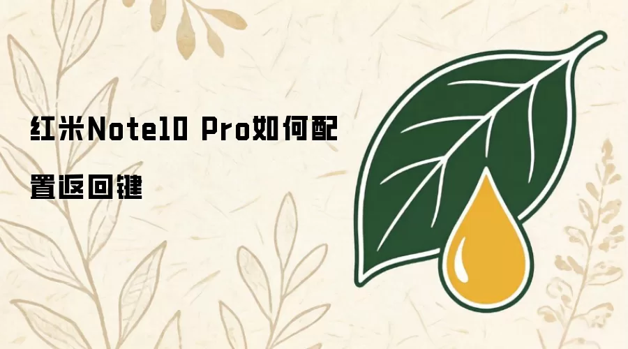 红米Note10 Pro如何配置返回键