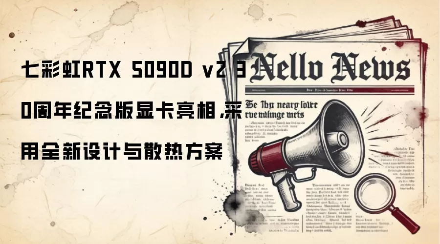 七彩虹RTX 5090D v2 30周年纪念版显卡亮相，采用全新设计与散热方案
