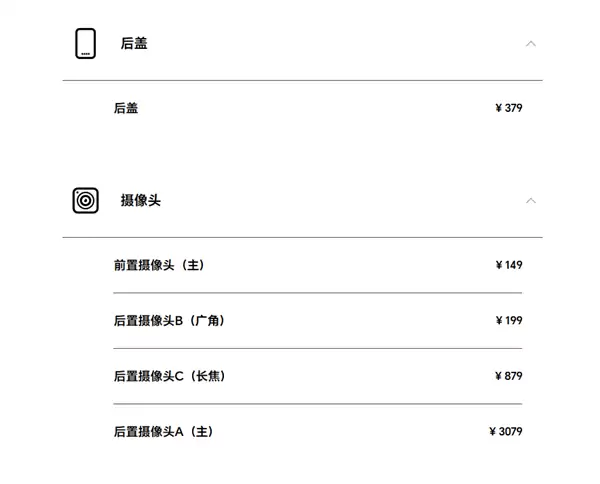 荣耀Robot Phone维修备件价格公布：主摄3079元 仅次于主板
