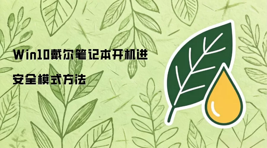 Win10戴尔笔记本开机进安全模式方法