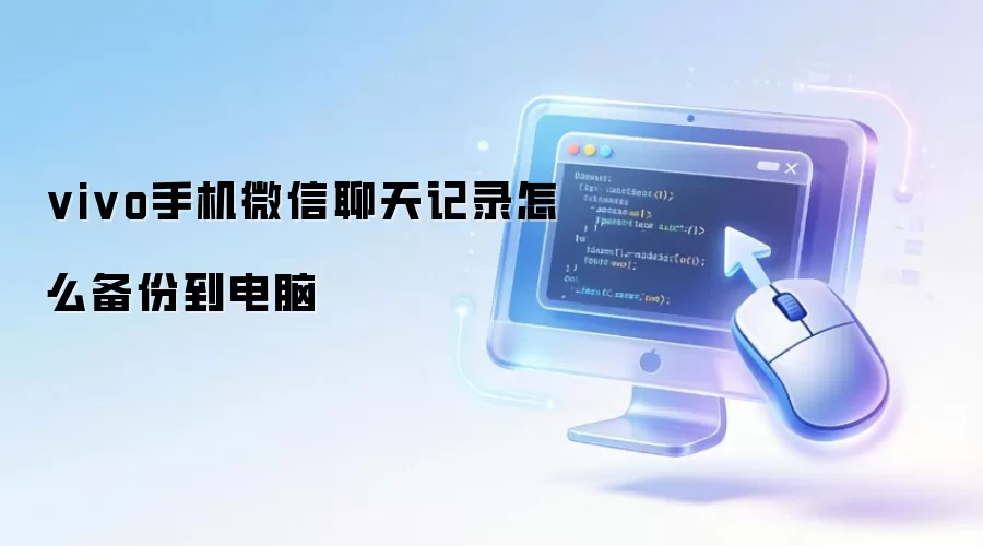 vivo手机微信聊天记录怎么备份到电脑