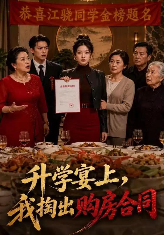 短剧《升学宴上，我掏出购房合同》剧情介绍