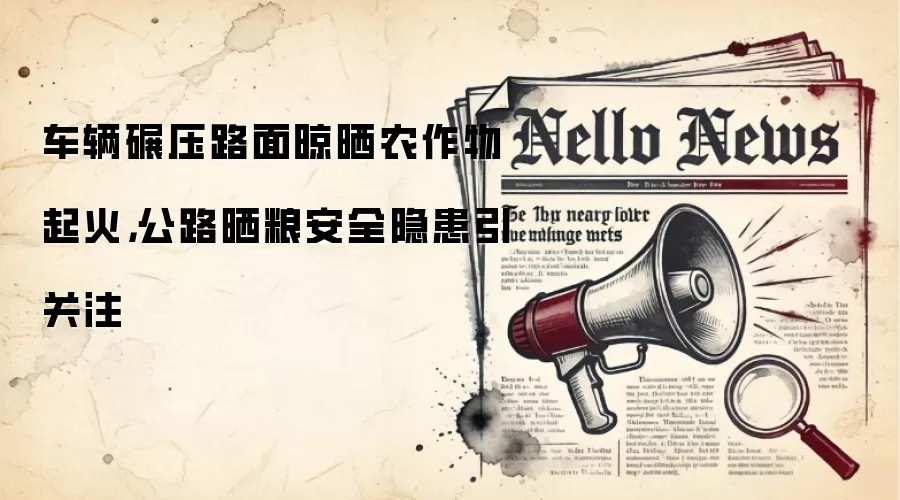 车辆碾压路面晾晒农作物起火，公路晒粮安全隐患引关注