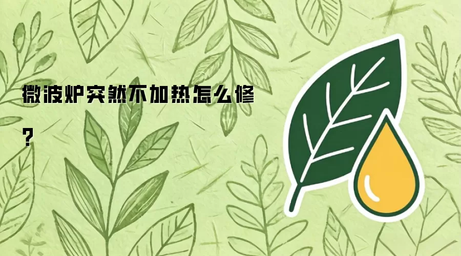 微波炉突然不加热怎么修？