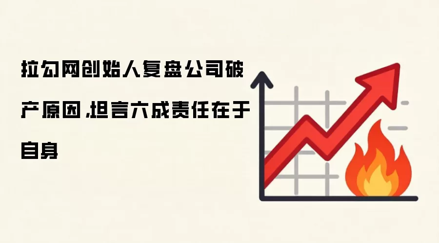 拉勾网创始人复盘公司破产原因，坦言六成责任在于自身