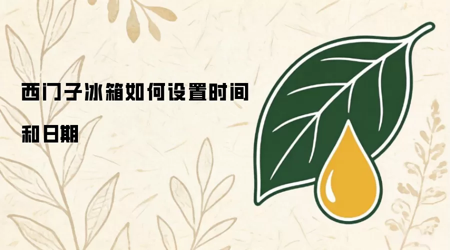 西门子冰箱如何设置时间和日期