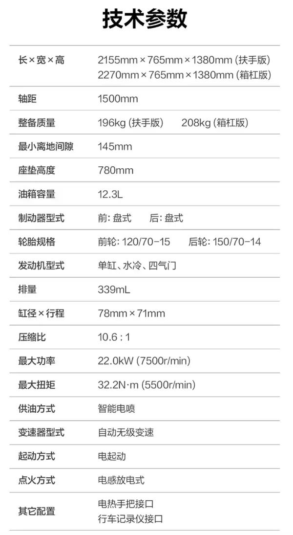 极速138km/h！豪爵龙骨大踏板旅行者TVL350上市：28980元起