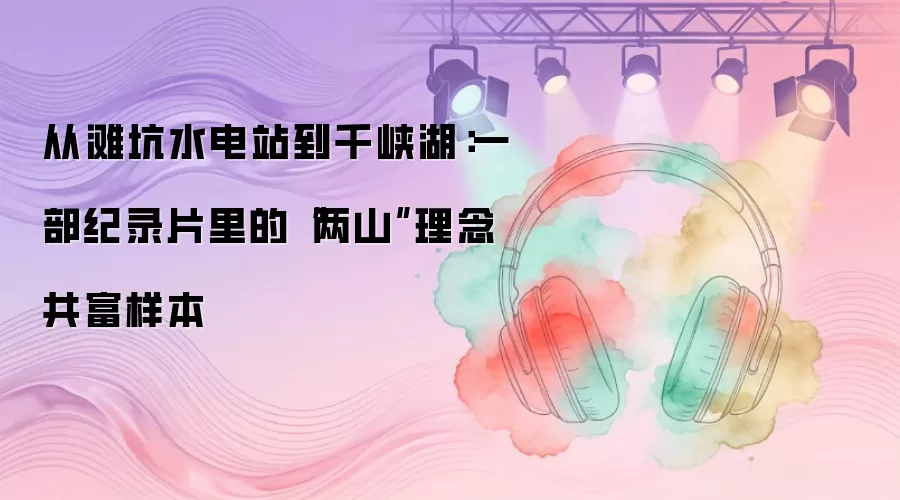 从滩坑水电站到千峡湖:一部纪录片里的“两山”理念共富样本