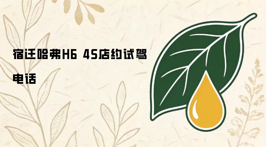 宿迁哈弗H6 4S店约试驾电话