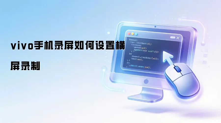 vivo手机录屏如何设置横屏录制