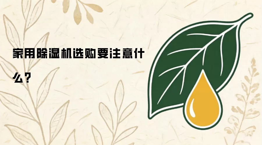 家用除湿机选购要注意什么?